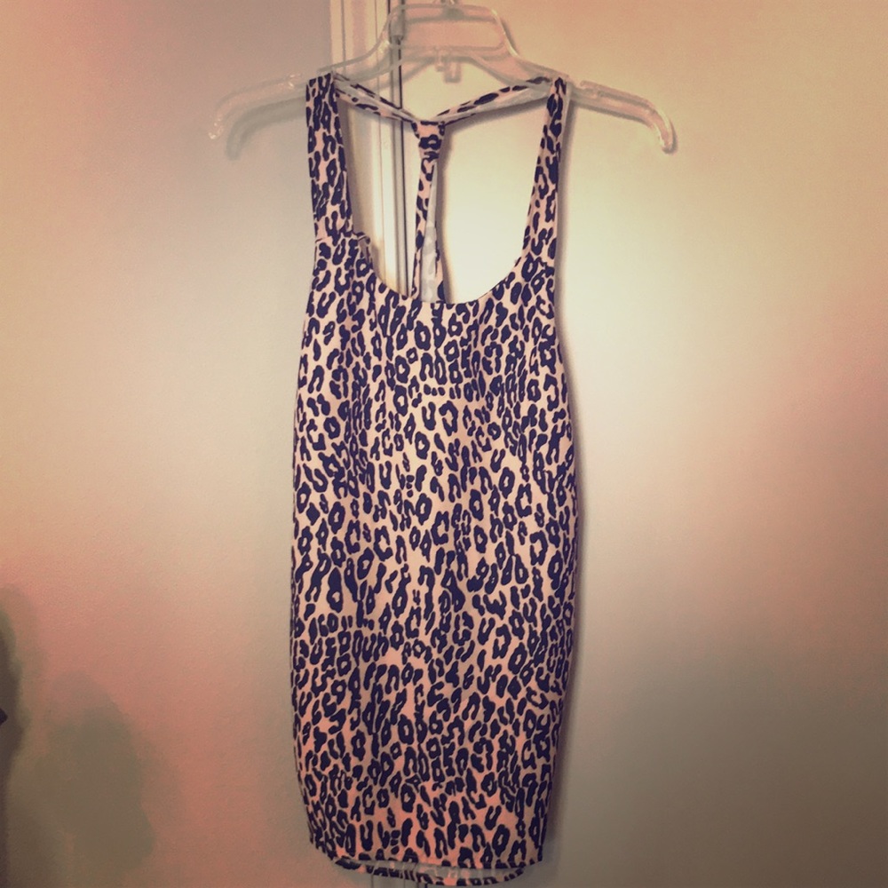 Pale pink open back halter